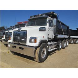 2014 WESTERN STAR 4700 SF TRI-AXLE DUMP, S/N 5KKMAVDV6EPFT1107, 500HP DETROIT DD13 ENG, 8LL TRANS, 4