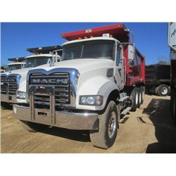 2012 MACK GU713 TRI-AXLE DUMP, S/N 1M2AX04C9CM011544, MACK MP7-405M ENGINE, ALLISON A/T, 44K REARS, 