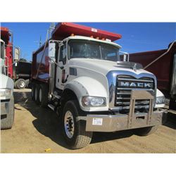 2012 MACK GU713 TRI-AXLE DUMP, S/N 1M2AX04C0CM012386, MACK MP7-405M ENGINE, ALLISON A/T, 44K REARS, 
