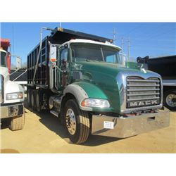 2013 MACK GU813 TRI-AXLE DUMP, S/N 1M1AX18Y7DM021166, MACK MP8 425M ENGINE, ALLISON A/T, 44K REARS, 