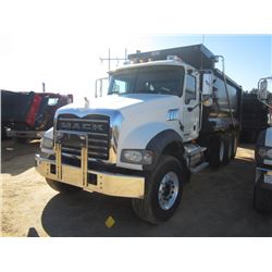 2008 MACK GU713 TRI-AXLE DUMP, S/N 1M2AX09C78M003765, 425 HP MACK MP8 DIESEL ENG, 10 SPD TRANS, 44K 