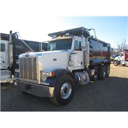 2007 PETERBILT 378 TRI-AXLE DUMP, S/N 1NPFLUTX07N651426, CAT C13 DIESEL ENG, 8LL TRANS, 46K REARS 20