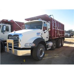 2006 MACK CT713 TRI-AXLE DUMP, S/N 1M2A602C56M002388, MACK DIESEL ENG, 10 SPD TRANS, 44K REARS, 18K 