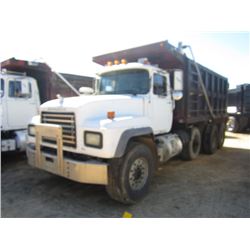 2001 MACK RD688S TRI-AXLE DUMP, S/N 1M2P267C31M055690, E7-350 MACK DIESEL ENG, 8LL TRANS, 44K REARS,