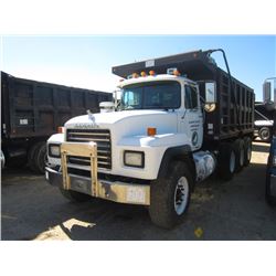 2000 MACK RD688S TRI-AXLE DUMP, S/N 1M2P267C2YM054007, E7 350HP MACK DIESEL ENG, 8LL TRANS, 44K REAR