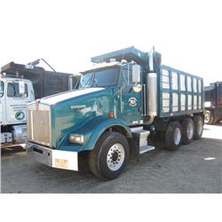 2003 KENWORTH T800 TRI-AXLE DUMP, S/N 1NKDXBTX63J384087, 475 HP CAT C15 DIESEL ENG, 8LL TRANS, 46K R