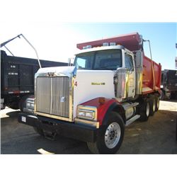 2005 WESTERN STAR TRI-AXLE DUMP, S/N 5KKHAECV95PU63272, MERCEDES 450 HP ENG, ALLISON A/T, 46K REARS,