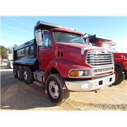 2005 STERLING TRI-AXLE DUMP, S/N 2FZHAZCV25AN68891, MERCEDES BENZ, DIESEL ENG, 8LL TRANS, 40K REARS,
