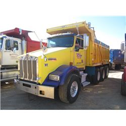 1997 KENWORTH T800 TRI-AXLE DUMP, S/N 1XKDDR9X3VJ742487, 12.7LT DETROIT DIESEL ENG, 10 SPD TRANS, 46