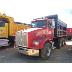 1999 KENWORTH T800 TRI-DUMP, S/N 1NKDLB0X0XJ799492, 3406B CAT DIESEL ENG, 8LL TRANS, 46K REARS, 12,8