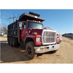 1994 FORD L9000 TRI-AXLE DUMP, S/N 1FDZU9OU9RVA35845, CUMMINS DIESEL ENG, 8LL TRANS, 45K REARS, 14K 
