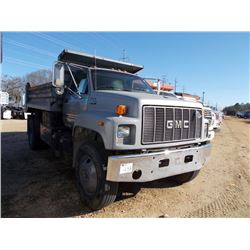 1995 GMC TOPKICK S/A DUMP, S/N 1GDM7H1J3SJ509494, 215HP CAT ENG, A/T, 22K REARS, 11K FRONT, AIR BRAK
