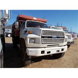 1994 FORD 3035A S/A DUMP, S/N 1FDXK74C3RVA03704, DIESEL ENG, 5+2 SPD TRANS, 23K REARS, 10K FRONT, 9'