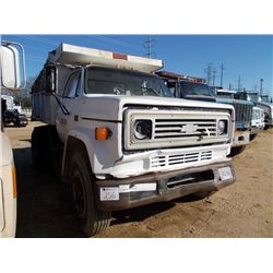 1985 CHEVROLET 7000 S/A DUMP, S/N 1GDJ7D1F8FV627272, GMC DIESEL ENG, 5 SPD TRANS, 18K REARS, 7K FRON
