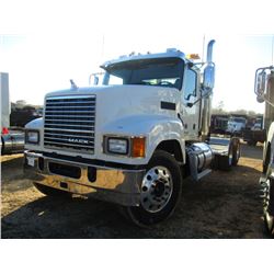 2013 MACK CHU613 T/A TRUCK TRACTOR, S/N 1M1AN07Y8DM015491, MACK MP8-505C ENG, 18 SPD TRANS, 46K REAR
