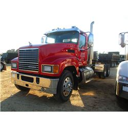 2011 MACK CHU613 T/A TRUCK TRACTOR, S/N 1M1AN07Y2BM007156, 505HP MP8 MACK DIESEL ENG, 18 SPD TRANS, 