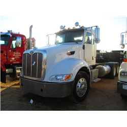 2011 PETERBILT T/A TRUCK TRACTOR, S/N 1HPHPPOX1BD133104, PACCAR 360/485HP ENG, 13 SPD TRANS, 46K REA