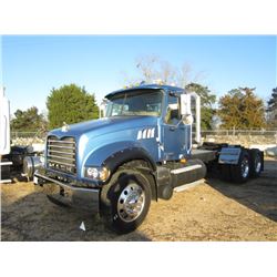 2008 MACK GU713 T/A TRUCK TRACTOR, S/N 1M2AX04Y18M001187, MACK MP8 DIESEL ENG, 10 SPD TRANS, 38K REA