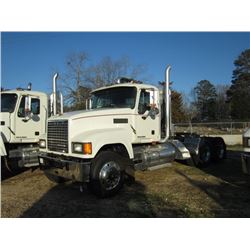 2008 MACK CHU613 T/A TRUCK TRACTOR, S/N 1M1AN07Y58N082407, 485C MP8 MACK DIESEL ENG, 10 SPD TRANS, 3