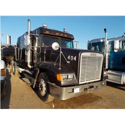2000 FREIGHTLINER T/A TRUCK TRACTOR, S/N 1FUYDSEB81YLG80609, 470HP S60 DETROIT ENG, 10 SPD TRANS, 40