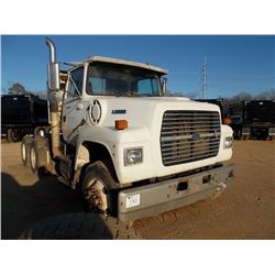 1996 FORD L9000 T/A TRUCK TRACTOR, S/N 1FD2U90X0TV14660, CAT DIESEL ENG, 13 SPD TRANS, 46K REARS, 12