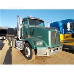 KENWORTH T450B T/A TRUCK TRACTOR, S/N, 3176B CAT DIESEL ENG, 10 SPD TRANS, 38K REARS, 12K FRONT, ENG