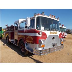 1977 MACK CF686F PUMPER FIRE TRUCK, S/N CF686F1202, 285HP MACK DIESEL ENG, 5 SPD MACK TRANS, 21,200K