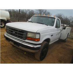 1994 FORD F SUPERDUTY SERVICE TRUCK, S/N 1FDLF47F6REA39894, DIESEL ENG, 5 SPD TRANS, READING SERVICE