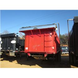 1997 22' PALMER T/A DUMP TRAILER, S/N 1P922HS23VA003031, HYBRID CENTER POINT SUSPENSION, ELECTRIC TA