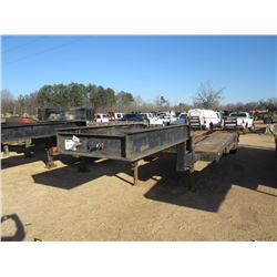 8' X 32' S/A LOWBOY TRAILER, S/N , DOVETAIL W/RAMPS, 10.00-15 TIRES