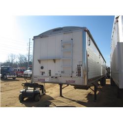 WILSON DWH-550 T/A 43' HOPPER BOTTOM TRAILER, S/N 1W1M0F1A37B245391, TWIN HOPPER, MANUAL ROLL TARP