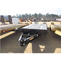 2014 8 TON T/A TAG TRAILER, S/N 42EDPKG2XE1000113, 8' X 20' LOAD DECK, 5' BEAVER TAIL, 5' FLIP UP RA
