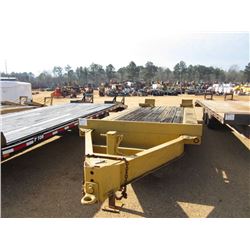SHOP BUILT TRI-AXLE TAG TRAILER, S/N , 8' WIDE, 16' LOAD DECK, 4' 6" BEAVER TAIL, FLIP UP RAMPS