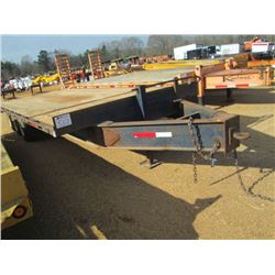 8' x 25' TRI-AXLE EQUIPMENT TRAILER, S/N , 5' DOVETAIL, FOLD UP RAMPS, 7.00-15 TIRES (COUNTY OWNED)