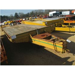 HOMEMADE T/A TAG TRAILER, S/N AL05HK0040003658, 8' WIDE, 21' LOAD DECK, 5' BEAVER TAIL, 5' FLIP UP R
