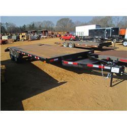 HOMEMADE 8' X 20' T/A TAG TRAILER, 4' DOVETAIL, LT215/85R16 TIRES