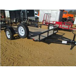 6' X 12' S/A UTILITY TRAILER, S/N 1000014629, REAR RAMP (BILL OF SALE ONLY)