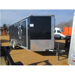 TRAILER WORLD 7,000# T/A COVERED TAG TRAILER, S/N 1TTTVN767D1512672, 6' 6" WIDE, 16' LONG, RAMP TYPE
