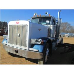 2001 PETERBILT T/A TRUCK TRACTOR, S/N 1XP5DU9X11N564132, C12 CAT DIESEL ENG, 10 SPD TRANS, 38K REARS