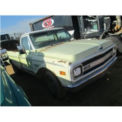 1970 CHEVROLET CUSTOM 10, S/N CE140A153222, V-8, AUTO, 8' BED, ODOMETER READING 87,643 MILES