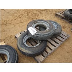 1 LOT (8) 14.5 TIRES & RIMS