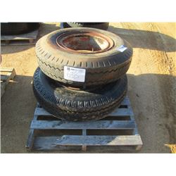 1 LOT (2) 10.00-20 TIRES & RIMS