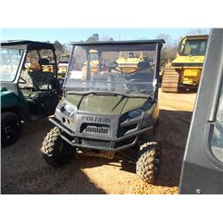 2010 POLARIS RANGER CREW 4X4, S/N 4XAWH76A7A21628, GAS ENG, 4 PASSENGER, CANOPY, WINDSHIELD, TILT BE