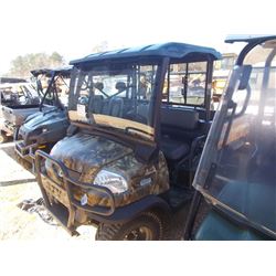 KUBOTA RTV900 4X4, S/N KRTV900A51031159, DIESEL ENG, CANOPY, HYD TILT BED, BRUSH GUARD, METER READIN