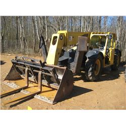 CAT TL943 TELESCOPIC FORKLIFT, S/N TBL01342, (08 YR) 9,000# CAB, FORKS, GP BUCKET, CANOPY, METER REA
