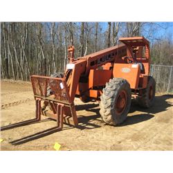 LULL 644 TT-34 TELESCOPIC FORKLIFT, S/N JD932LN2, 6,000# CAP, CANOPY, METER READING 7,170 HRS