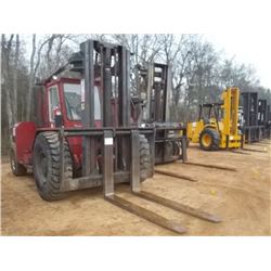TAYLOR TEB-250M FORKLIFT, S/N SC218628, 25,000# CAP, DOUBLE STAGE, DIESEL ENG, ECAB, METER READING 1