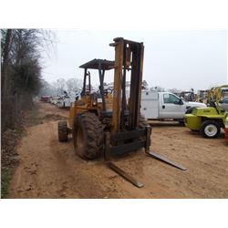 CASE 586E 4X4 FORKLIFT, S/N JJG0252737, DOUBLE STAGE, CANOPY, METER READING 2,931 HRS