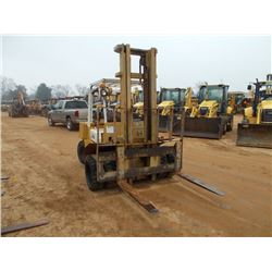 TCM FHG36N8 FORKLIFT, S/N 46400818, 8,000# CAP, DOUBLE STAGE, LP GAS, CANOPY, METER READING 5,001 HR