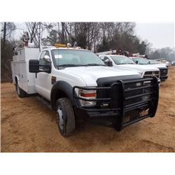 2009 FORD F550 SUPER DUTY XL SERVICE TRUCK, S/N 1FDAF56R69EB25778, POWERSTROKE DIESEL, A/T, P/S, A/C